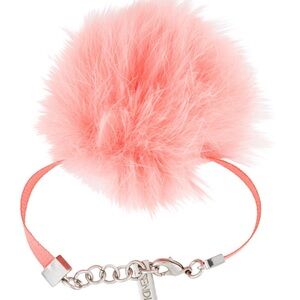 Fendi Pink Fluffy Pom-Pom Bracelet